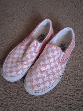 Sketch Check Pink Vans